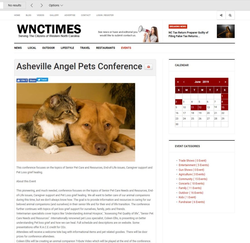 WNCTimes Angel Pets Expo and Conference